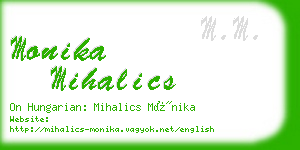 monika mihalics business card
